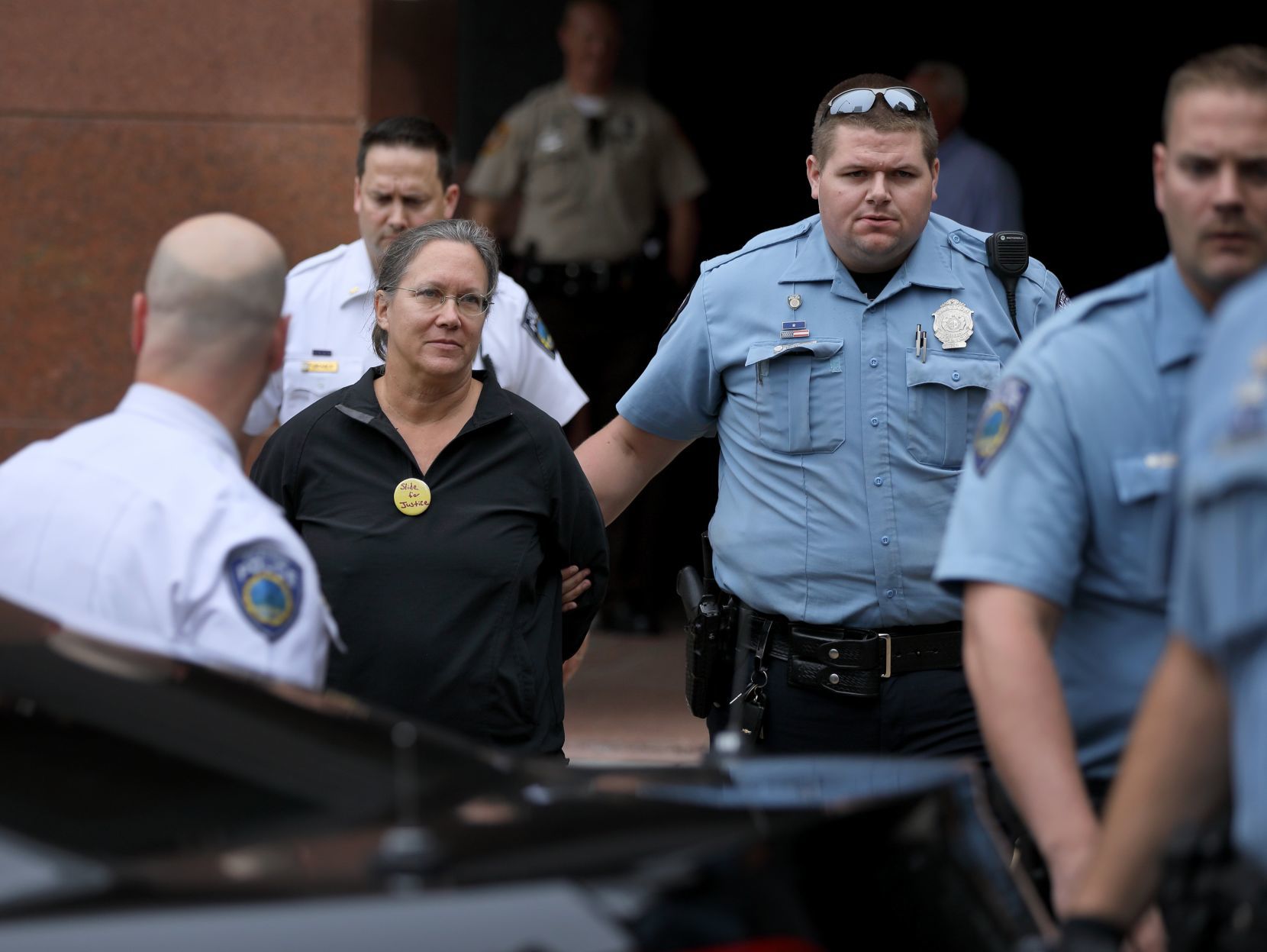 Two protesters arrested